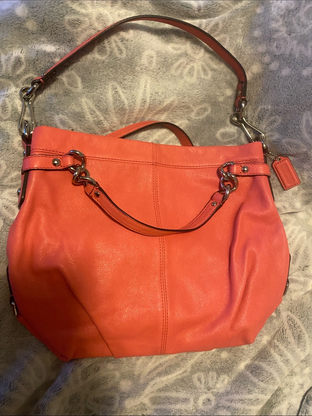 Coach Pink Leather Shoulder Bag
